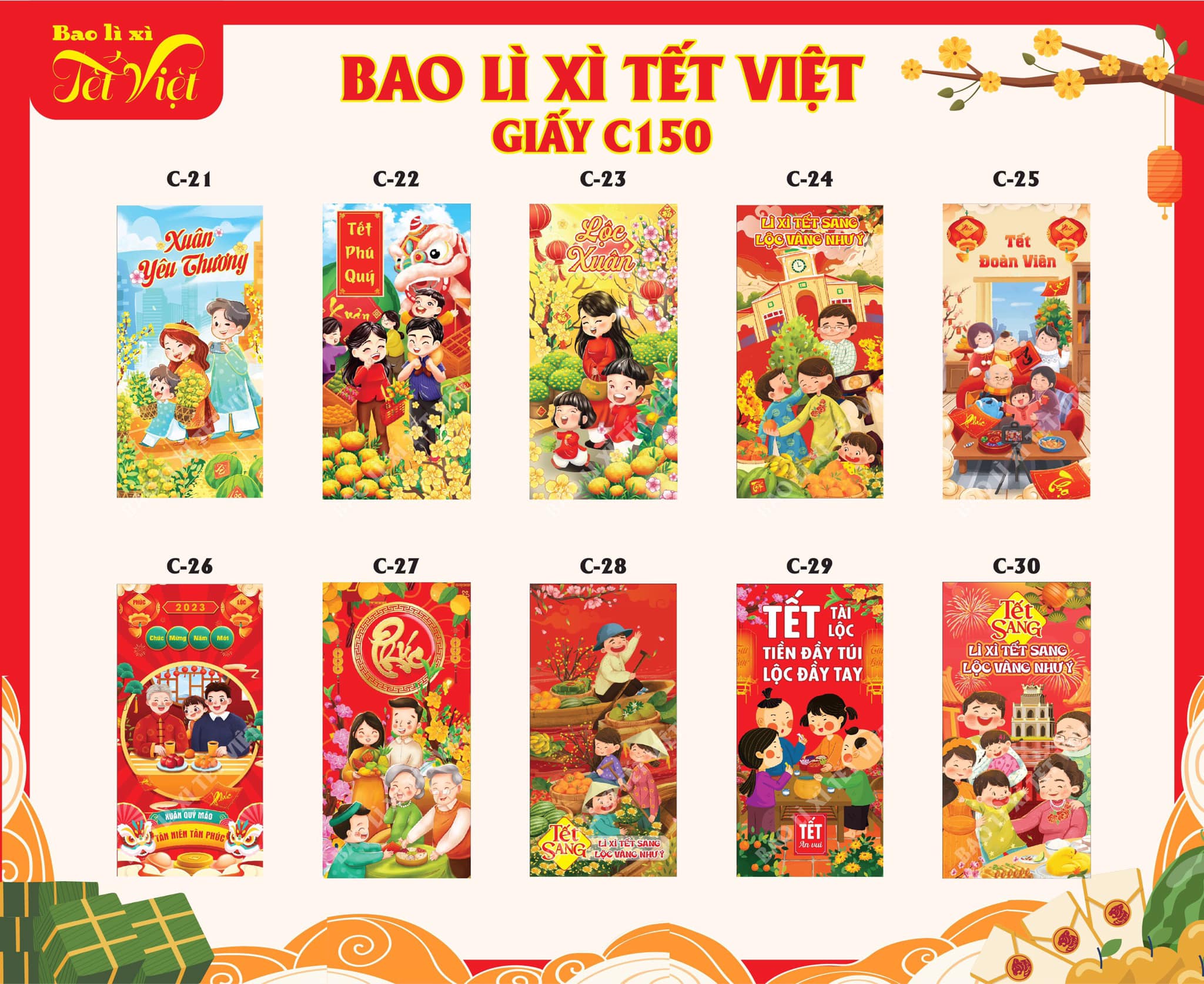 Combo 500 Bao Lì Xì Tết 2023