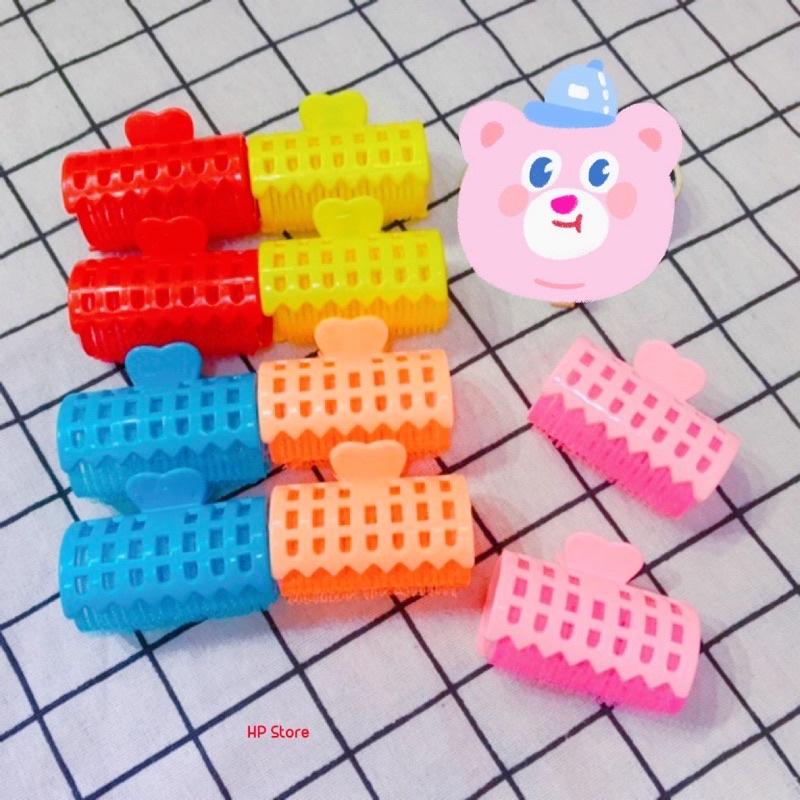 Kẹp Tim + Lô Gai Nhiều Màu Đẹp Uốn Tóc Có Kẹp Trái Tim