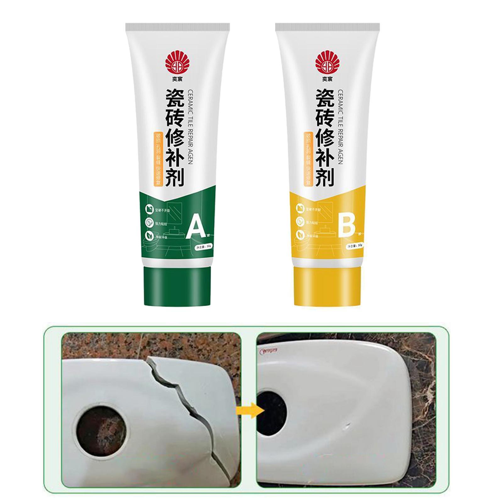 Tile Repair Agent, Tile Repair Kits, Home Filling Glue Porcelain Repair, Ceramic Tile Repair Filler, for Shower Tray Bathroom