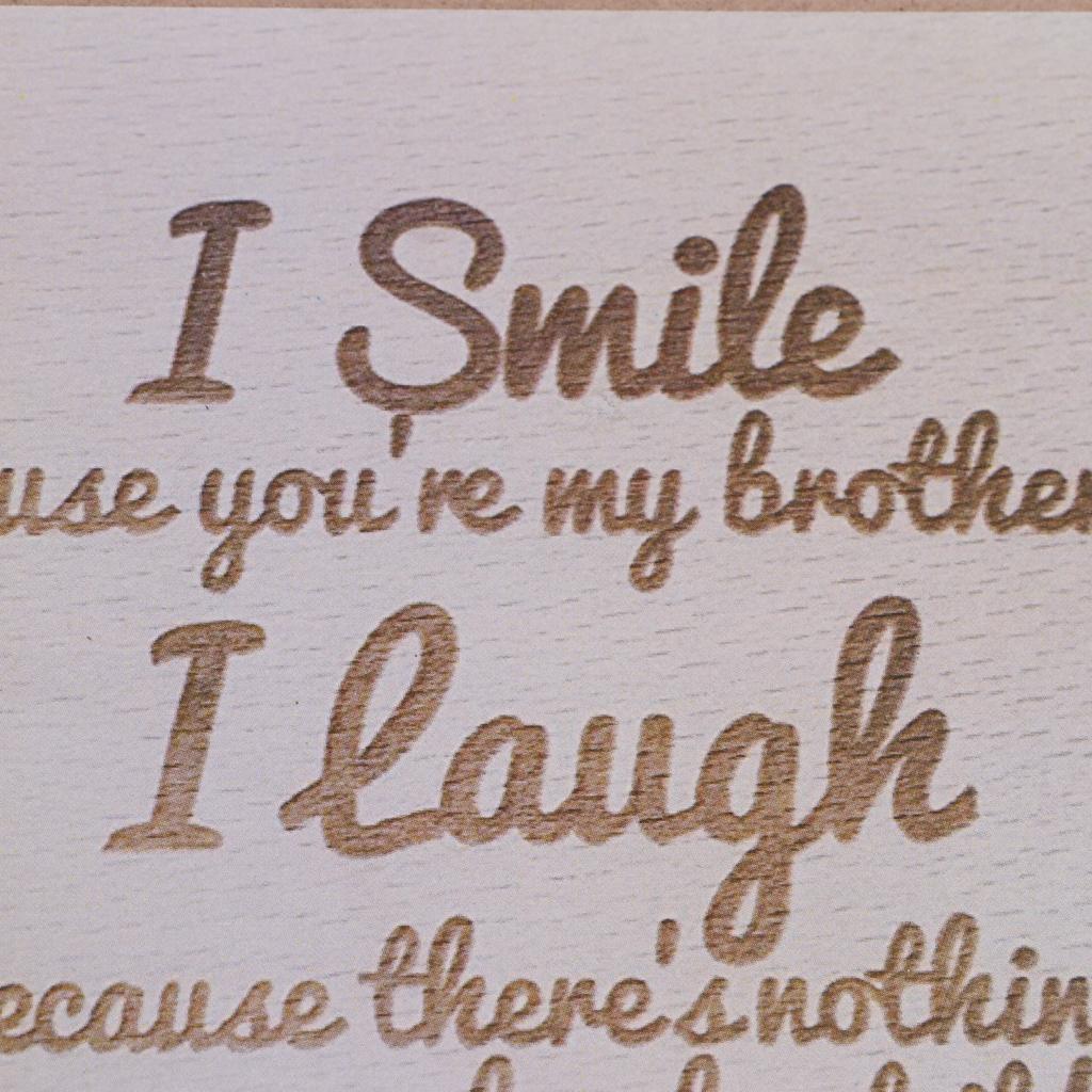 I  Because You are My Brother Wood Hanging Plaque Wall Decor Photo Prop