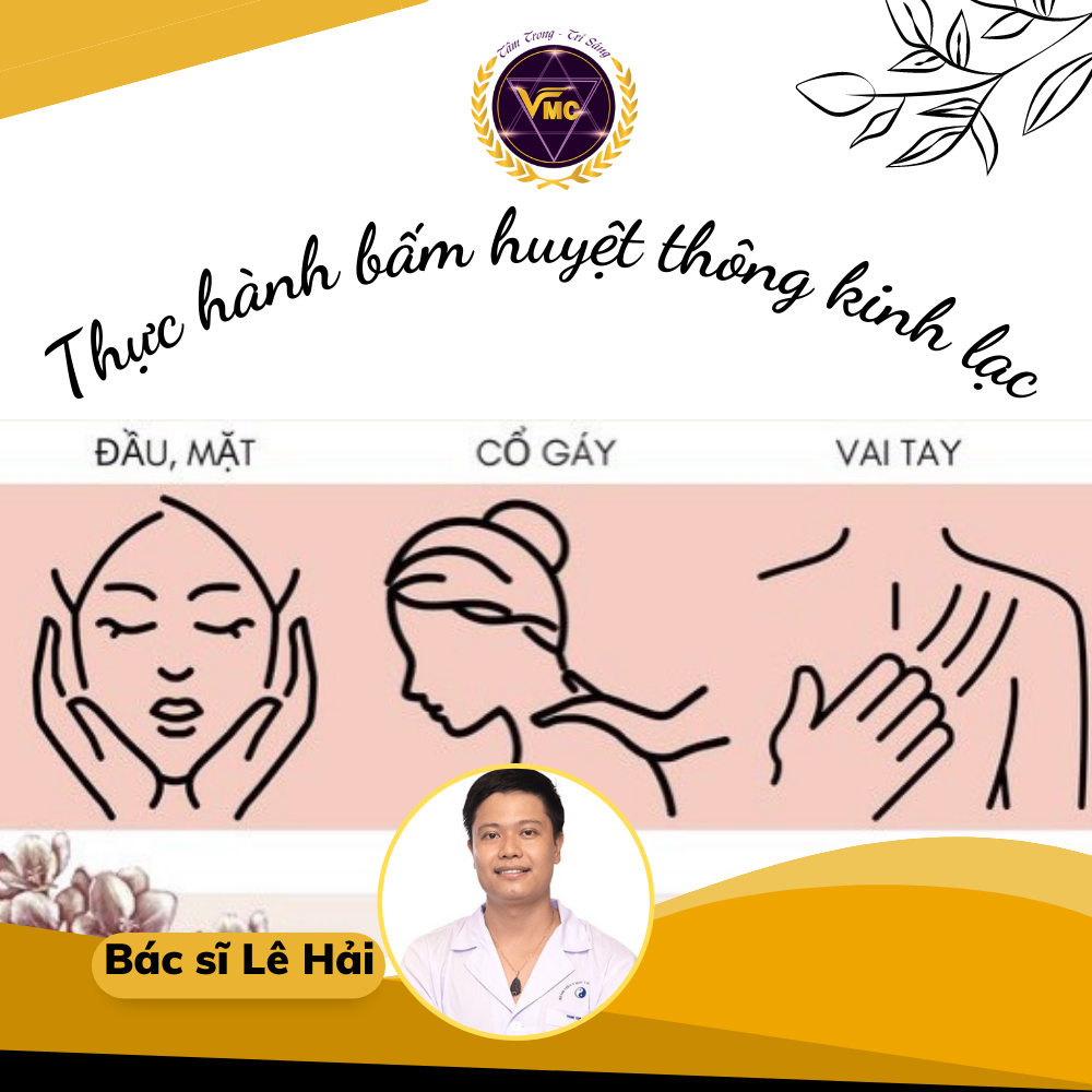 Khoá Học Video Online Thực Hành Bấm Huyệt Thông Kinh Lạc: Đầu Mặt, Cổ Gáy, Vai Tay - Trung Tâm Chăm Sóc Sức Khỏe VMC