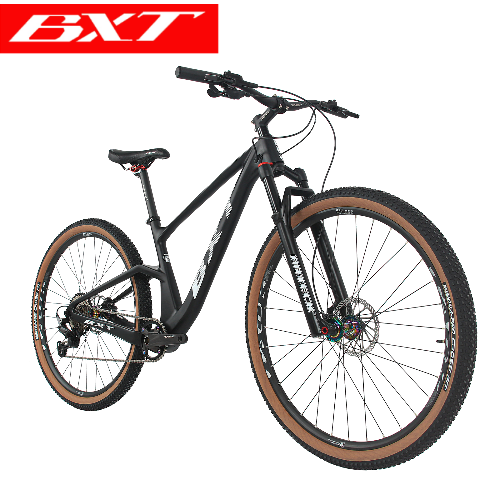 Xe đạp carbon Mountain Bike 29 inch 1x11.Speed Fork Fork Xe đạp MTB Boost 12*148mm Double Disc Color: BXT Black Matte Size: XL(190cm above) Number of speeds: 1x11S