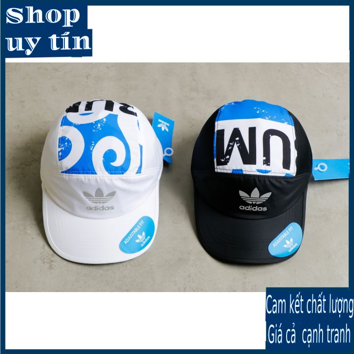 Freeship - MŨ/NÓN KẾT LƯỠI TRAI THỂ THAO A.D.D ORIGINAL DÙ ĐUÔI DÁN, HỌA TIẾT IN THỜI TRANG NAM NỮ CAO CẤP - màu đen/ trắng