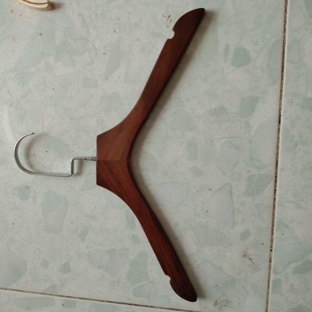 Móc áo gỗ nâu em bé combo 10 cây
