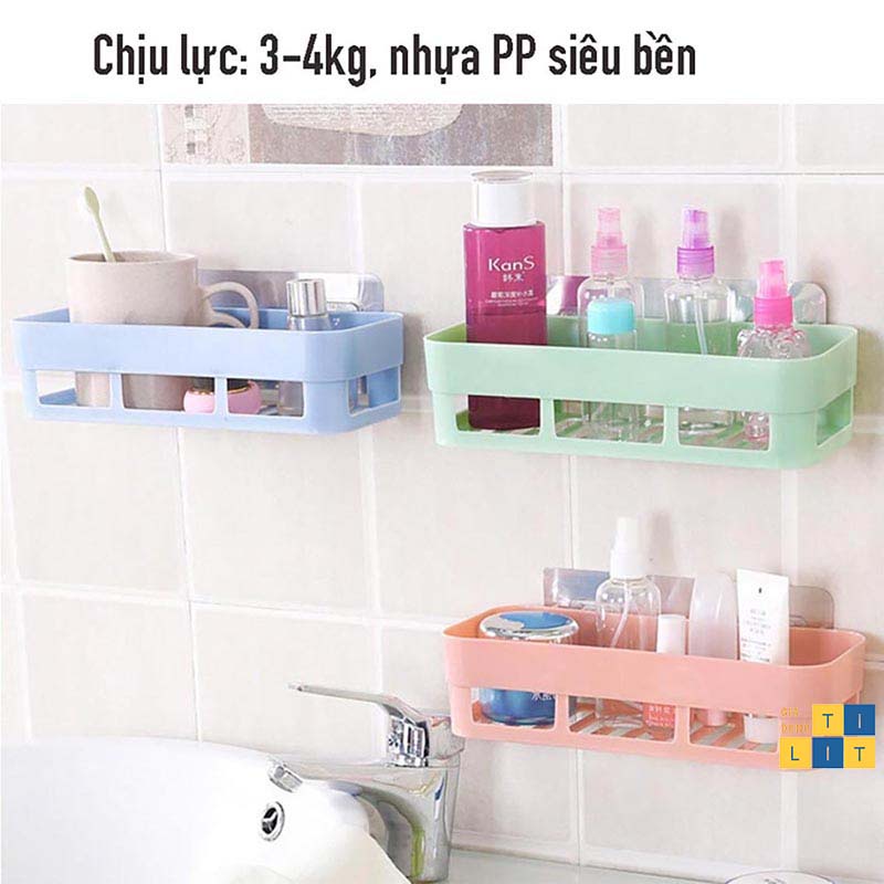 Kệ Nhựa Đựng Đồ Nhà Tắm,Nhà Bếp Hút Chân Không Siêu Chắc Mã KHC1622