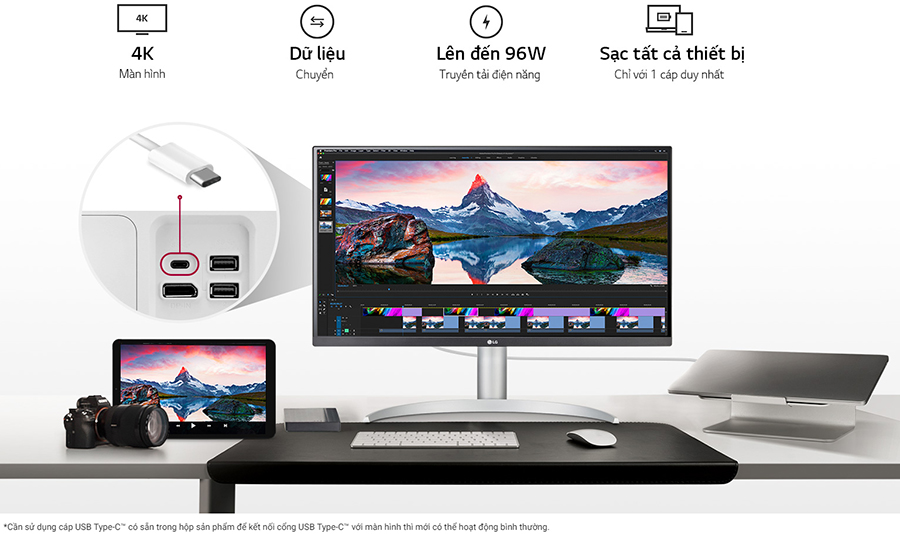 Màn hình LG 27UP850-W 27 Inch UHD 4K IPS/ HDR/USB Type-C - Hàng chính hãng