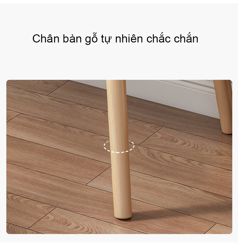 Bàn làm việc, bàn học phong cách Bắc Âu có hộc tủ tiện lợi, chất liệu gỗ MDF dễ dàng lau chùi