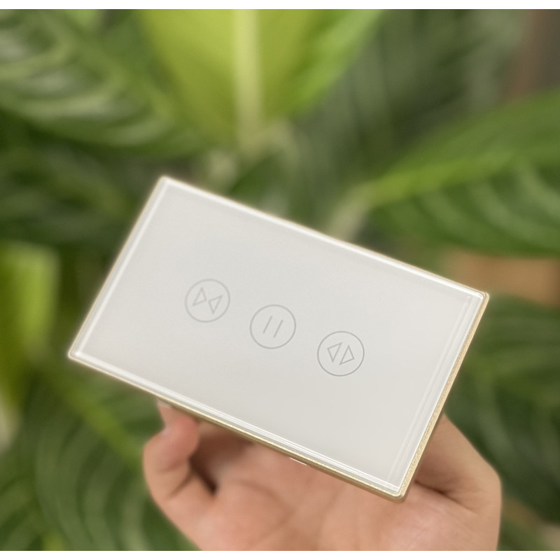 Công Tắc Điều Khiển Rèm Cửa Cửa Cuốn Đảo Chiều Động Cơ Viền Kim Loại Wifi Điều Khiển Trên Ứng Dụng Tuya CS1v2