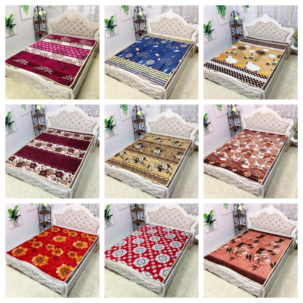 Thảm nỉ lông cừu trải giường, trải sàn cao cấp 3 lớp- Mẫu NAI XANH