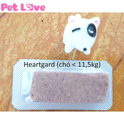 Heartgard tẩy giun tim, giun đũa, giun móc (chó &lt; 11,5kg, hộp 6 viên)