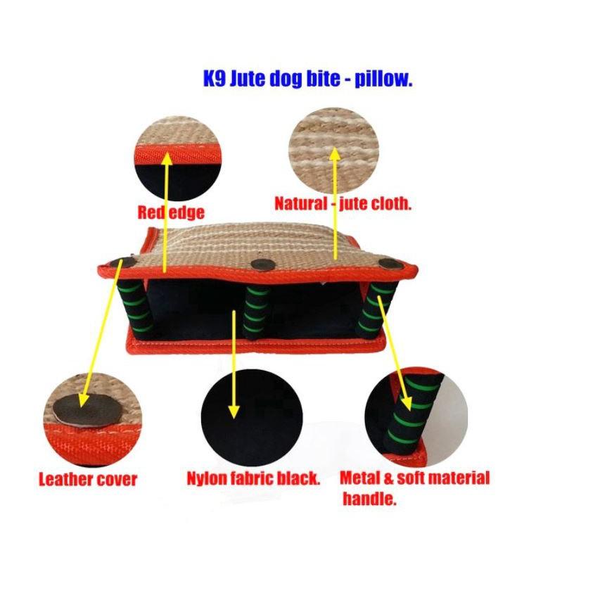 Gối cắn huấn luyện chó 3 tay cầm loại cứng