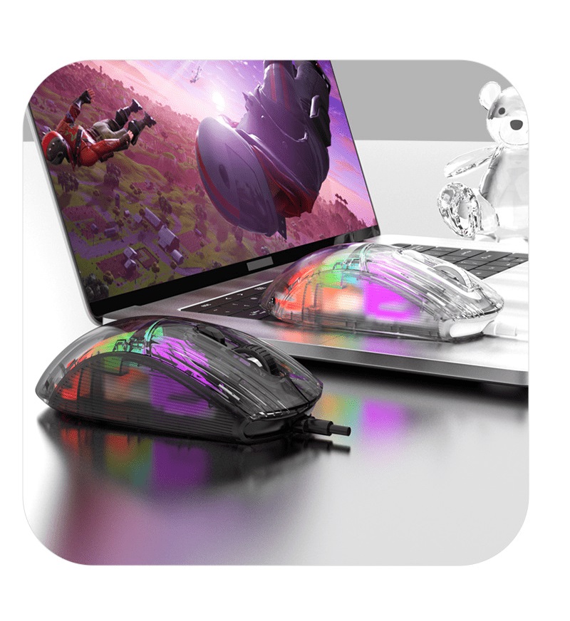 Chuột chơi game có dây XUNFOX XYH10 thiết kế trong suốt với đèn led RGB 16.8 triệu màu cực đẹp - HN - HÀNG CHÍNH HÃNG