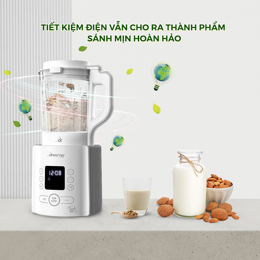 Máy làm sữa hạt đậu nành Dreamer DKA-MCB117 dung tích 1.75L công suất 800W, 8 chế độ xay nấu -hàng nhập khẩu chính hãng