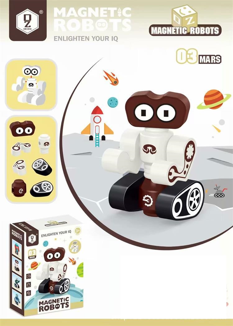 Trò chơi lắp ráp, xếp hình từ tính - Robot Phi Hành Gia, khám phá vũ trụ