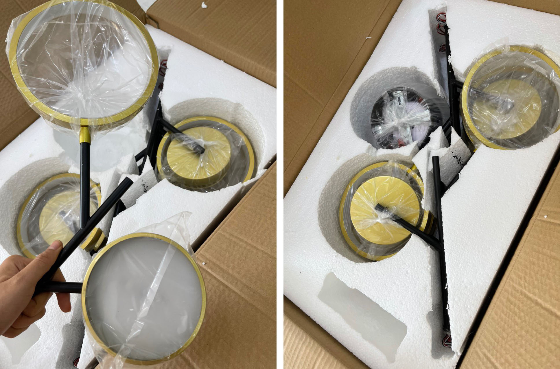 Đèn trần KASTA 3 chế độ màu ánh sáng phong cách sang trọng trang trí nhà cửa hiện đại, độc đáo