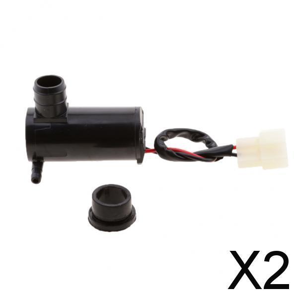 2xUniversal 12V Car Vehicles Windshield Washer Pump Nozzle Motor