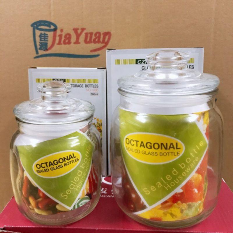 Hũ lọ Thủy Tinh Đựng Thực Phẩm 1000ml nắp có gioăng chống ẩm