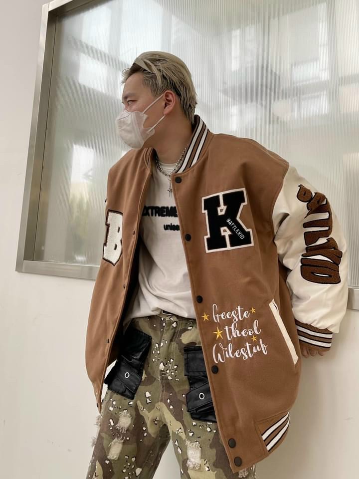 Áo Khoác Retro Thêu Chữ Bóng Chày,Áo Khoác Bomber chữ BK Nam Nữ cho các Trận Đấu, áo cardigan chữ K đường phố, Áo bomber nỉ in chữ B unisex ulzzang phong cách hàn quốc cá tính dễ phối đồ, áo khoác bomber chữ KB