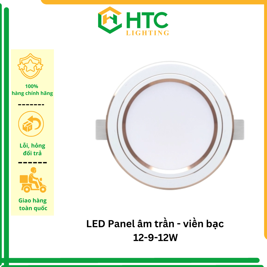 Đèn LED Panel âm trần 9W, viền bạc, ánh sáng trắng hoặc 3 chế độ màu - Thương hiệu MPE - 3 chế độ màu