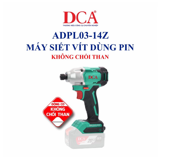 Thân máy siết vít dùng pin DCA ADPL03-14Z, dung lượng pin 20V