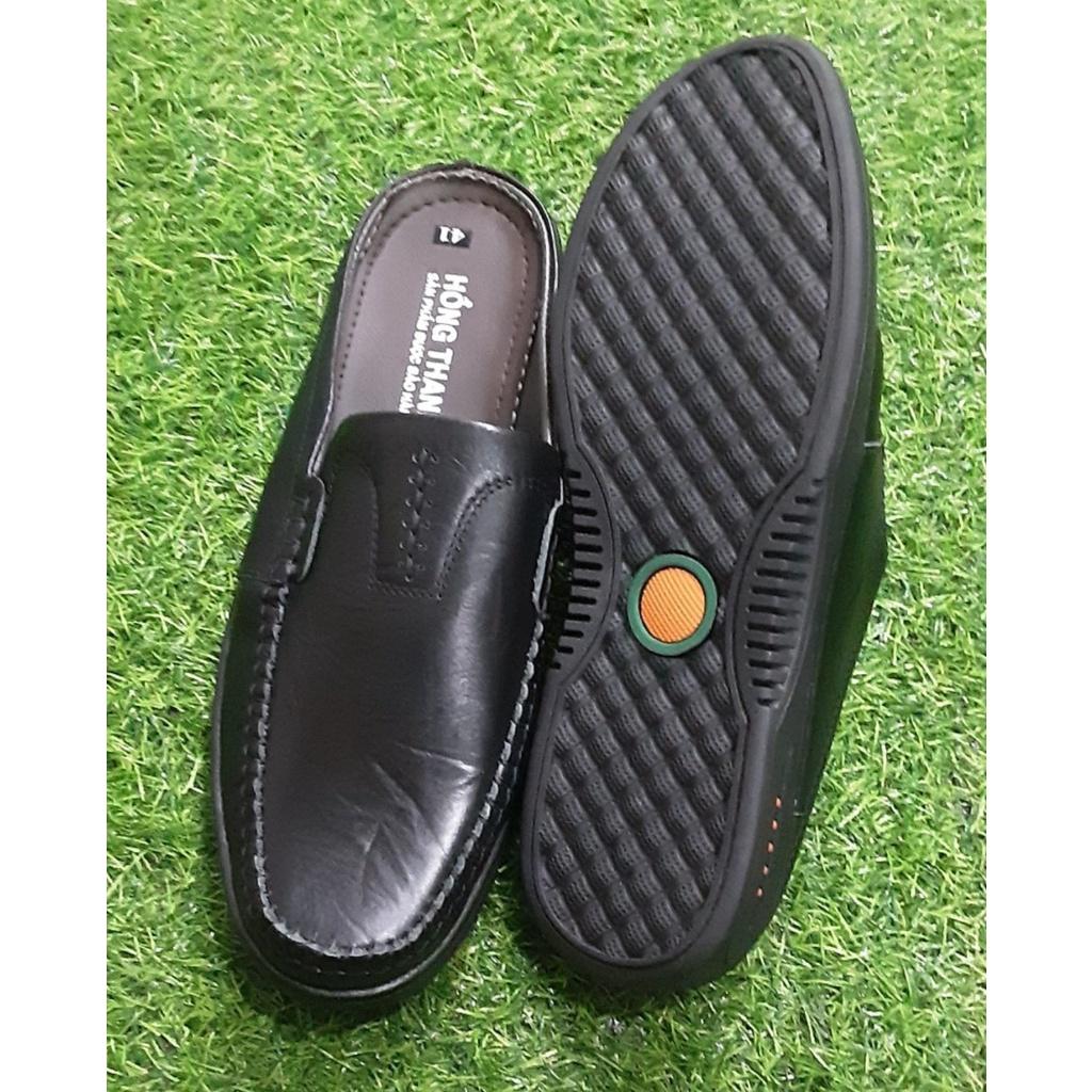 Giày mọi da nam, đế cao su dẻo, quay da mềm, mang êm chân, thoáng mát,size từ 38-44