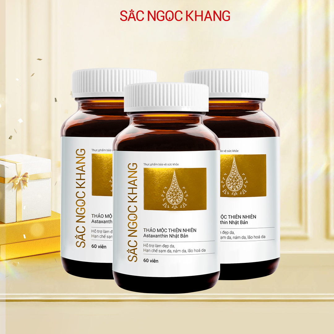 Combo 3 Viên Uống Sắc Ngọc Khang Vi tảo lục hỗ trợ giảm nám, tàn nhang, sạm da và giúp cân bằng nội tiết tố nữ