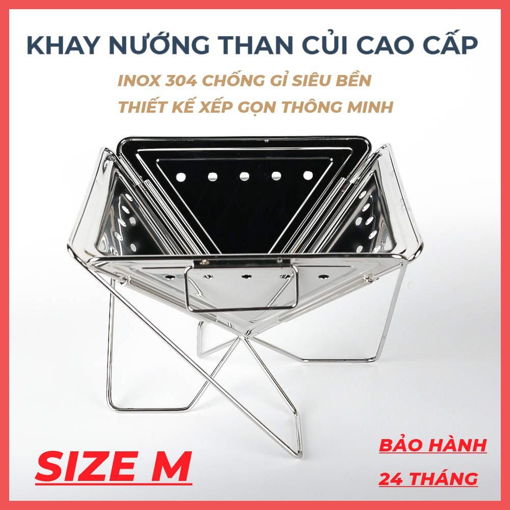 Khay nướng than chống gỉ xếp gọn - Size M