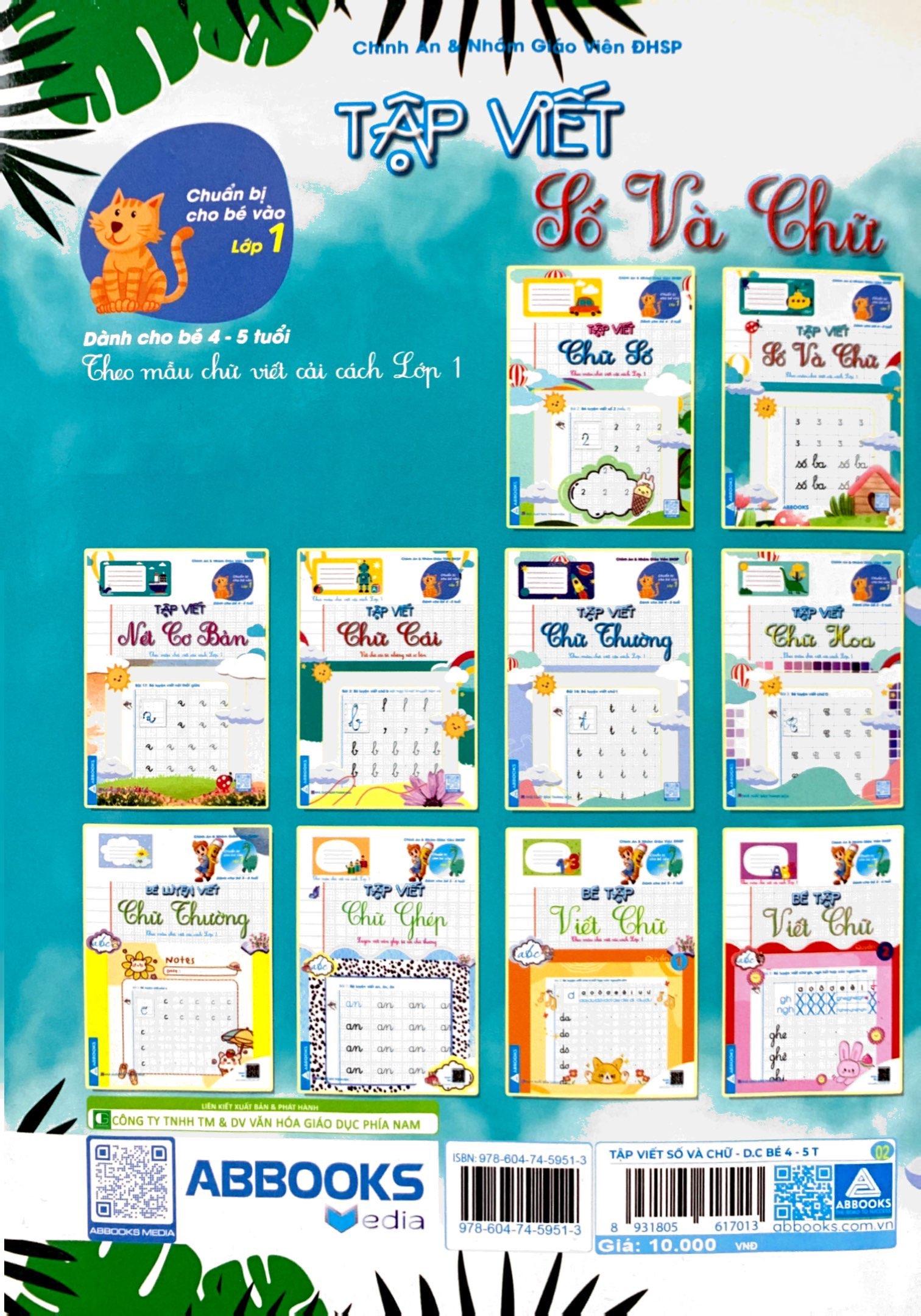 Chuẩn Bị Cho Bé Vào Lớp 1 - Dành Cho Bé 4-5 Tuổi - Tập Viết Số Và Chữ