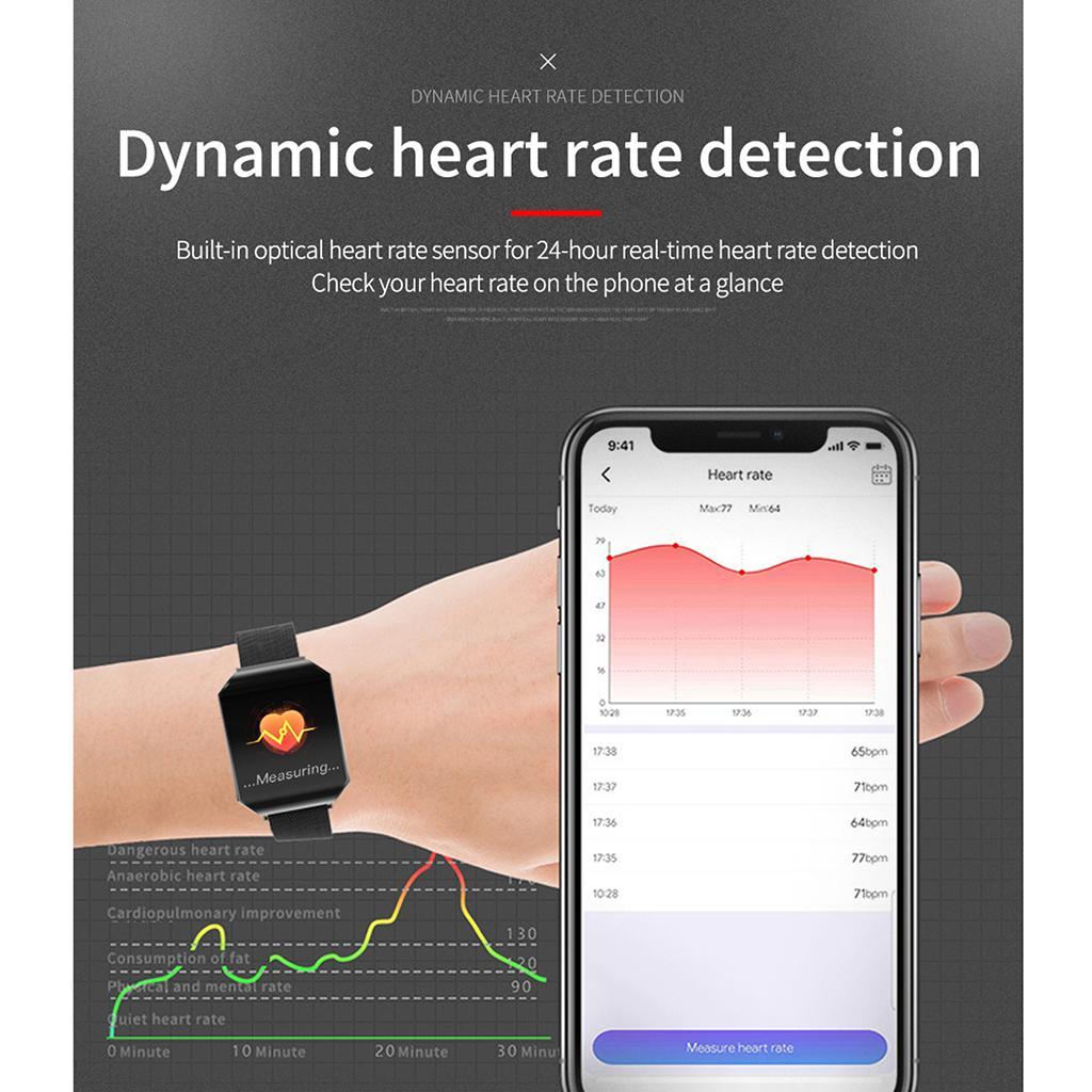 Smart Watch Fitness Bracelet Heart Rate Monitor Support for IOS 8.0 Black