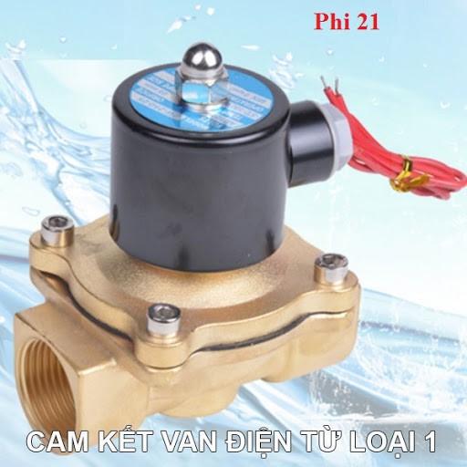 Van điện từ phi 21, điện áp 220 V, van ống nước, van nước điện tử