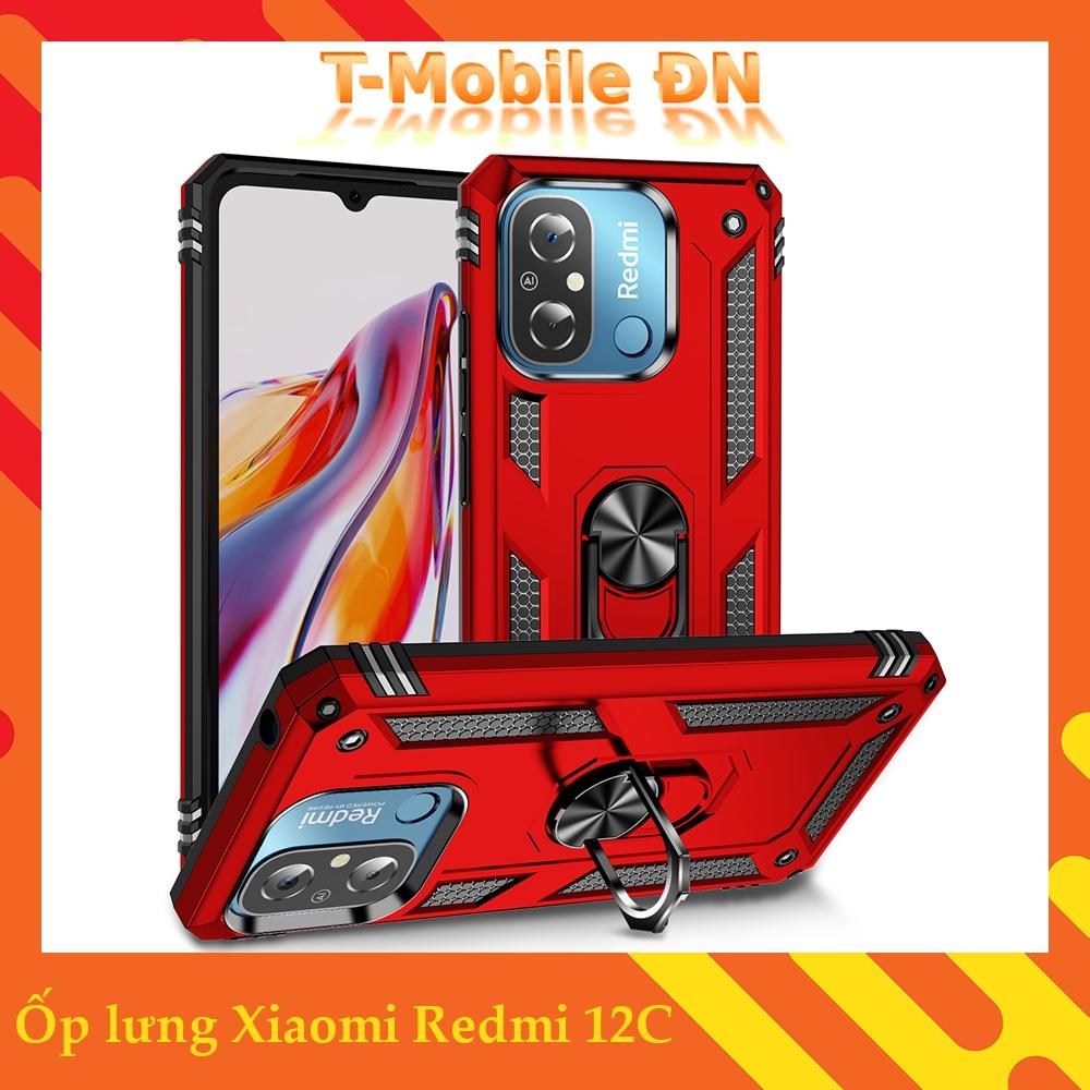 Ốp lưng cho Xiaomi Redmi 12C chống sốc 2 lớp kèm nhẫn iring làm giá đỡ cho Redmi 12C