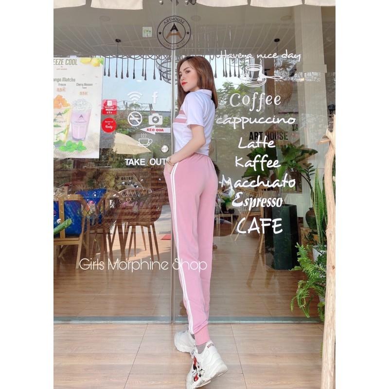 BỘ THỂ THAO TAY NGẮN - ẢNH THẬT SHOP CHỤP - THUN POLY DÀY MỊN ĐẸP - SIZE S M L