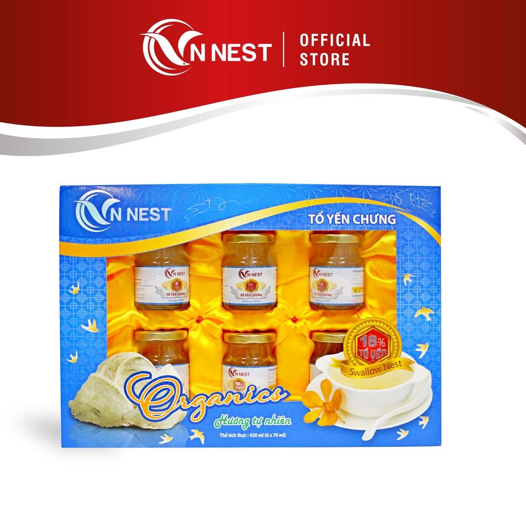 Yến Chưng Sẵn Đường Phèn Hương Tự Nhiên 18% (Lốc 6 Lọ x 70ml) - Vnnest