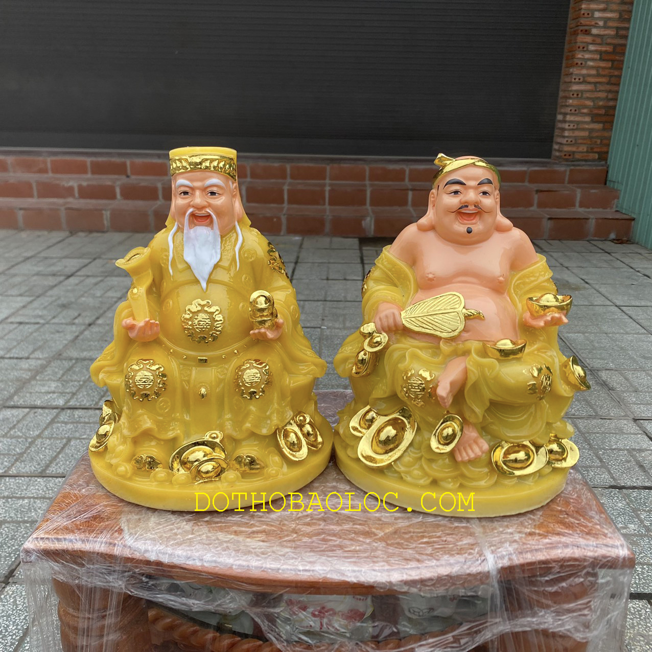 Tượng Thần tài Thổ Địa đá Việt Nam cao 25cm