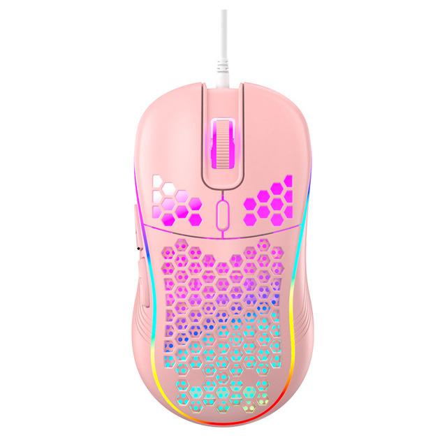 Nhẹ RGB Chuột Chơi Game 7200DPI Tổ Ong Vỏ Công Thái Chuột Cực Dệt Dây Cáp Cho Máy Tính Game Thủ Máy Tính Để Bàn PC
