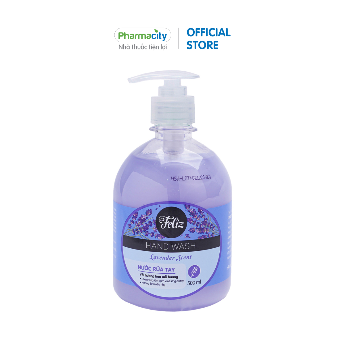 Nước rửa tay Feliz Hand Wash (500ml) - Hương hoa oải hương