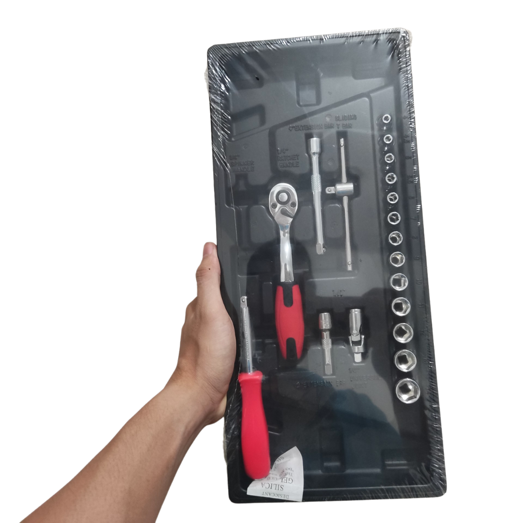 Bộ đầu tuýp và cần siết 1/4" 19 chi tiết TRHN1109