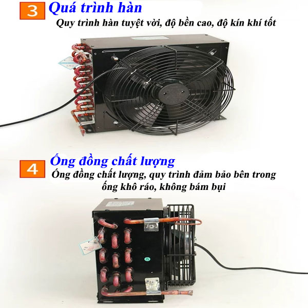 DÀN NÓNG COIL FNA 1.2/5.4 1HP KÈM QUẠT 60W SỬ DỤNG TRONG ĐIỆN LẠNH VÀ CÁC THIẾT BỊ LÀM LẠNH