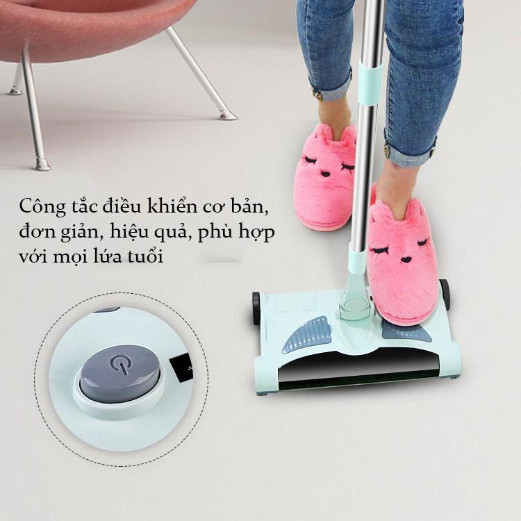 Chổi lau nhà kiêm hút bụi tự động 3 trong 1, xoay 360 độ - Bảo hành 24 tháng, lỗi 1 đổi 1 mới trong 7 ngày - gd349