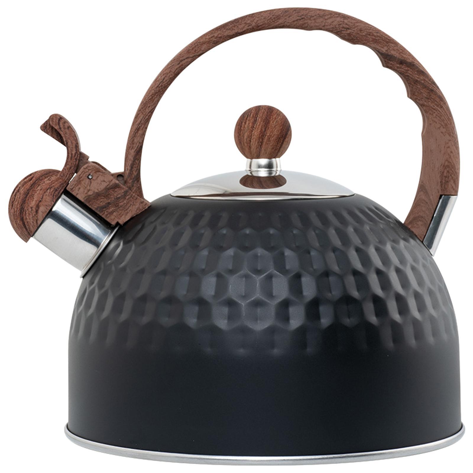 Whistling Tea Kettle 2.5L Supplies Top Kettle Hammer Pattern W/Handle Large Capacity Tea Pot Teakettle for Stovetop Cooker Kitchen Stoves