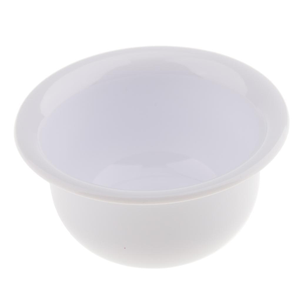3Pcs White Shaving Bowl Plastic Soap Dish