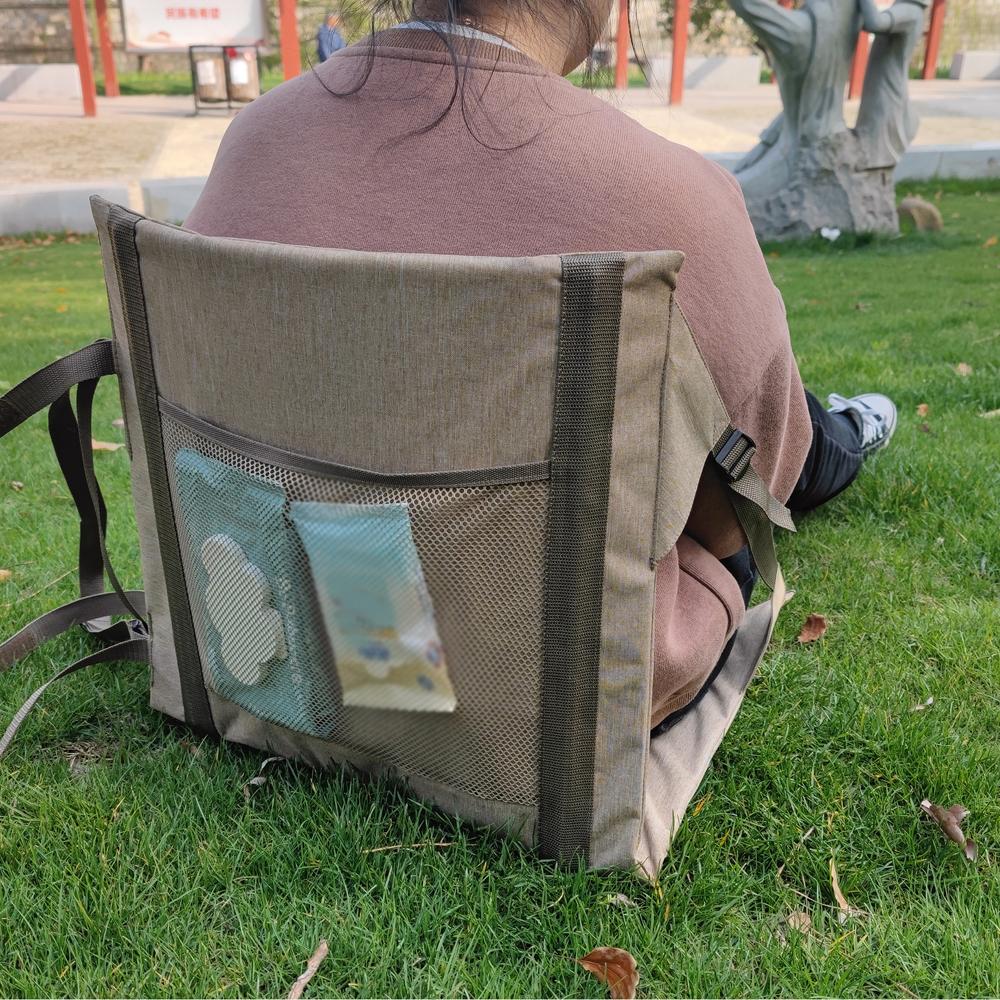 Outdoor Camping Fishing Chair Backrest Mat Foldable Chair Mat Portable Rolled Up Chair Mat With Backrest Dampproof Dustproof Chair Mat Chair Cushion