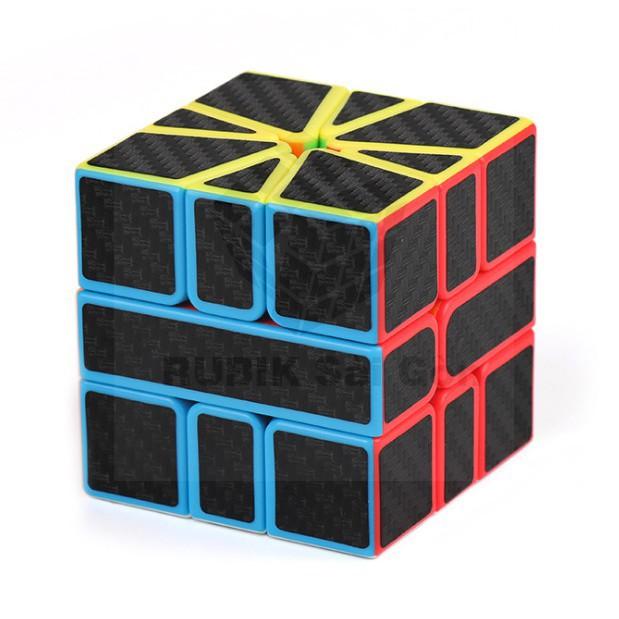 Khối Rubik Carbon Biến Thể Square 1 - Rubic Ma Thuật Các Bon Biến Dạng - Ru Bíc Cacbon MoYu Meilong - Rubick Cac Bon Đẹp