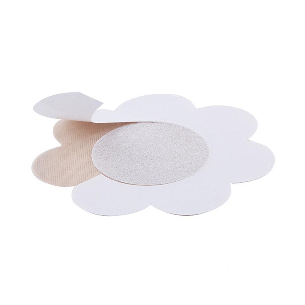 4x20x Nipple Cover Ladies Disposable Invisible Breast Lift Petal Pasties Nude