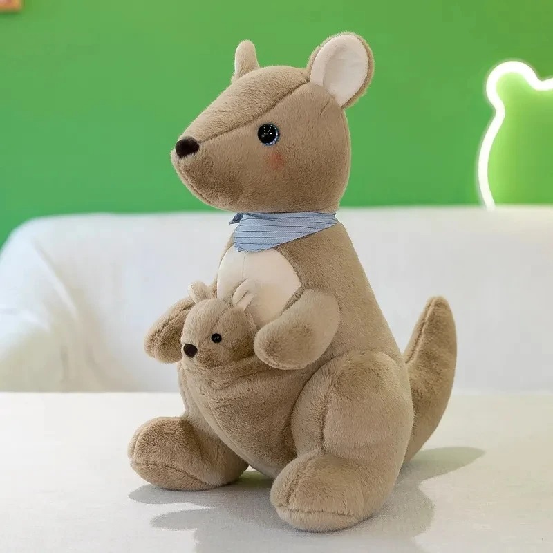 Thú nhồi bông chuột túi Kangaroo cute - Size 45cm - Quà tặng chuột bông kangaroo ôm con êm mịn cho bé