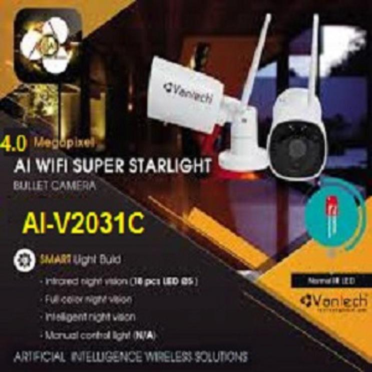 Camera IP AI Wifi 4MP VANTECH AI-V2031C dễ dàng xem camera qua điện thoại-Hàng Chính hãng