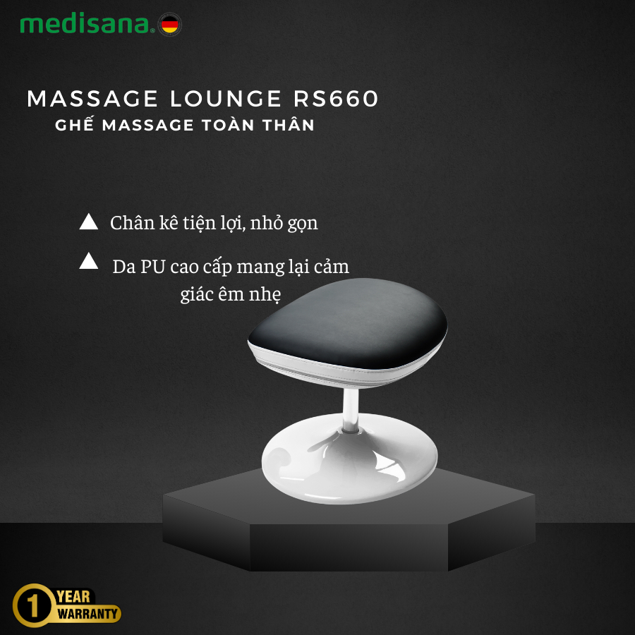 GHẾ MASSAGE TOÀN THÂN CAO CẤP MEDISANA RS660 Hàng chính hãng