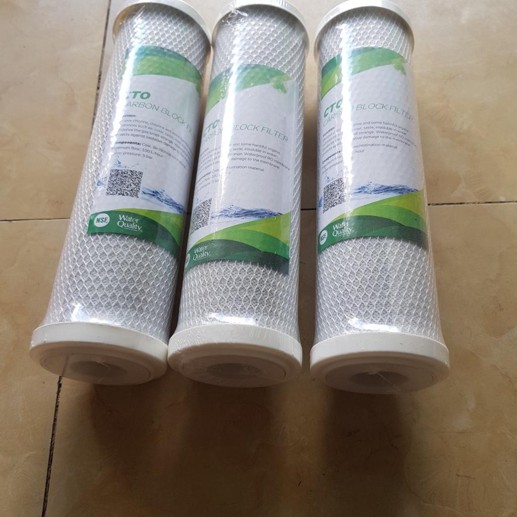 Combo 3 lõi lọc nước 10 inch than ép loại tốt