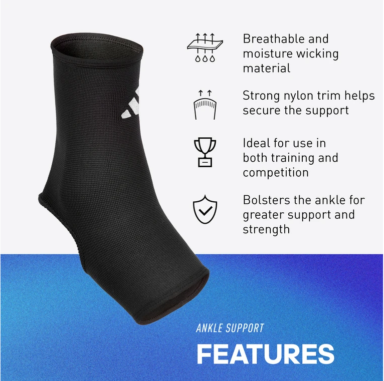 Băng Cổ Chân Thun Co Giãn ADIDAS ADSU-1241RD Ankle Support (1 Cái) - Phụ Kiện Thể Thao Chính Hãng
