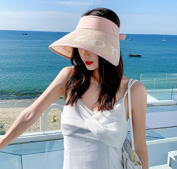 Mũ rộng vành nửa đầu chống nắng chống tia UV cao cấp, nón đi biển du lịch rộng vành mới